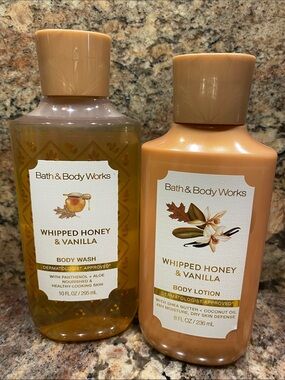 2-pc Set “Whipped Honey & Vanilla” Body Wash + Body Lotion Bath & Body Works NWT